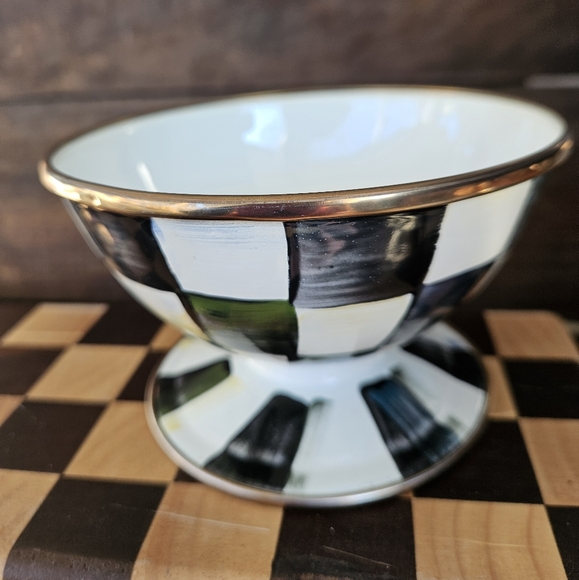 Mackenzie Childs Courtly Check Ice Cream Dish - Picture 2 of 8